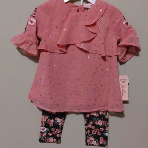 (2 piece) Pink shirt and legging 18mths